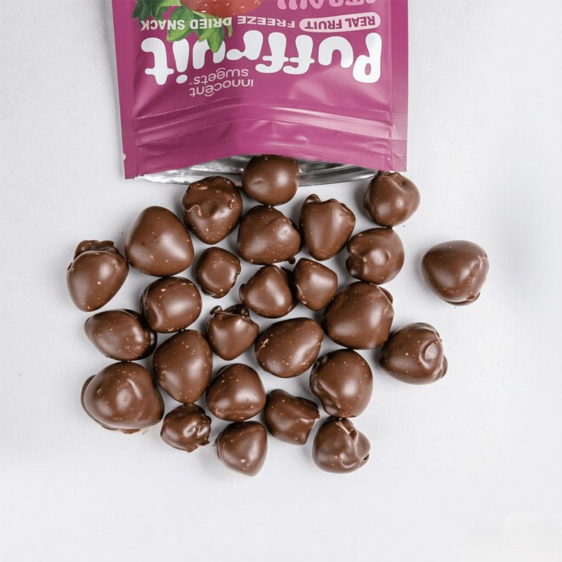 Puffruit - Freeze-Dried Strawberry Dipped in Milk Chocolate by Innocent Sweets